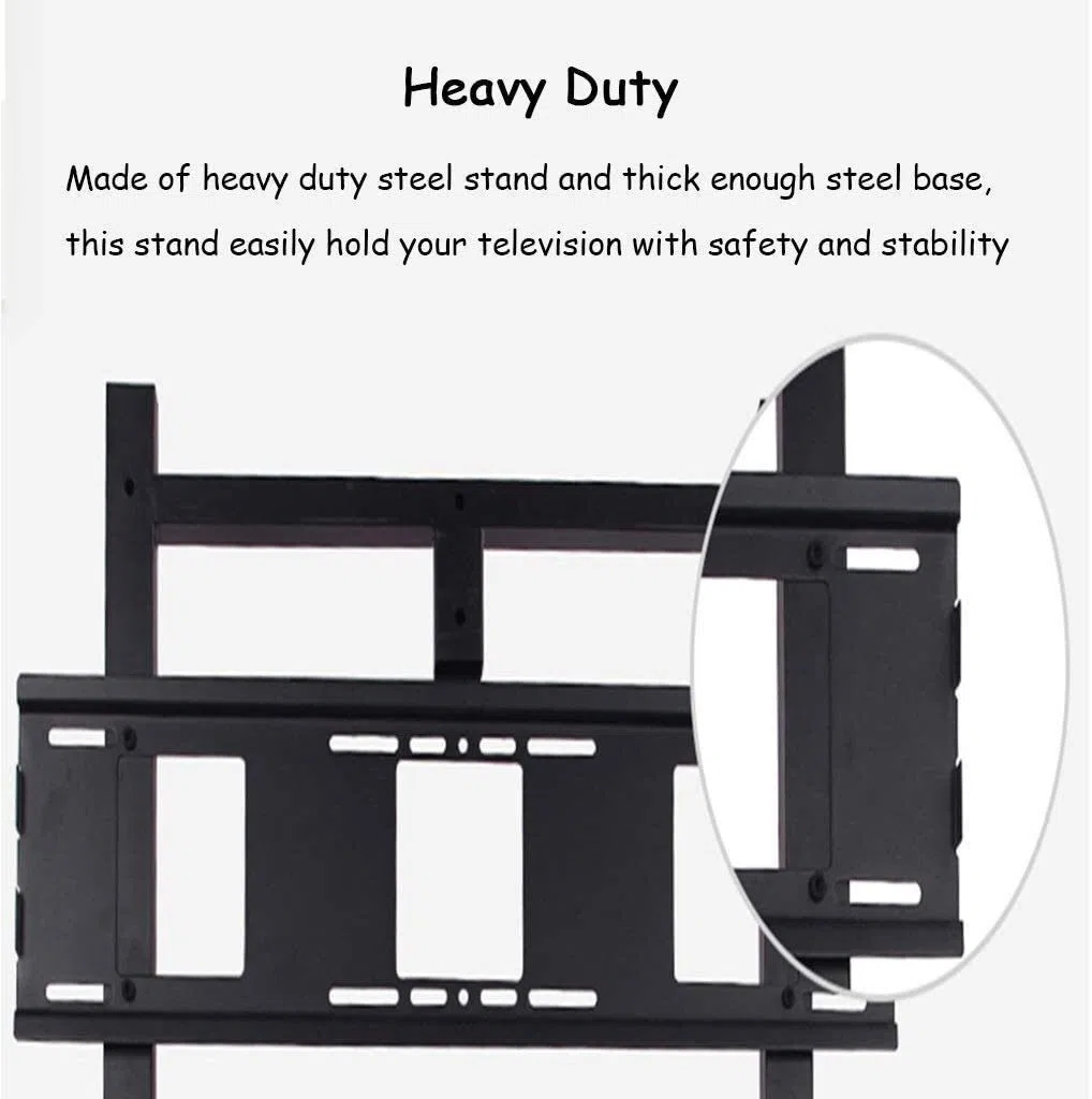 Meuble TV pour téléviseurs à écran Plat 55" 95" Meuble TV Roulant Noir avec 2 éères Roues verrouillablesMeuble TV Mobile pour Usage Domestique/Bureau