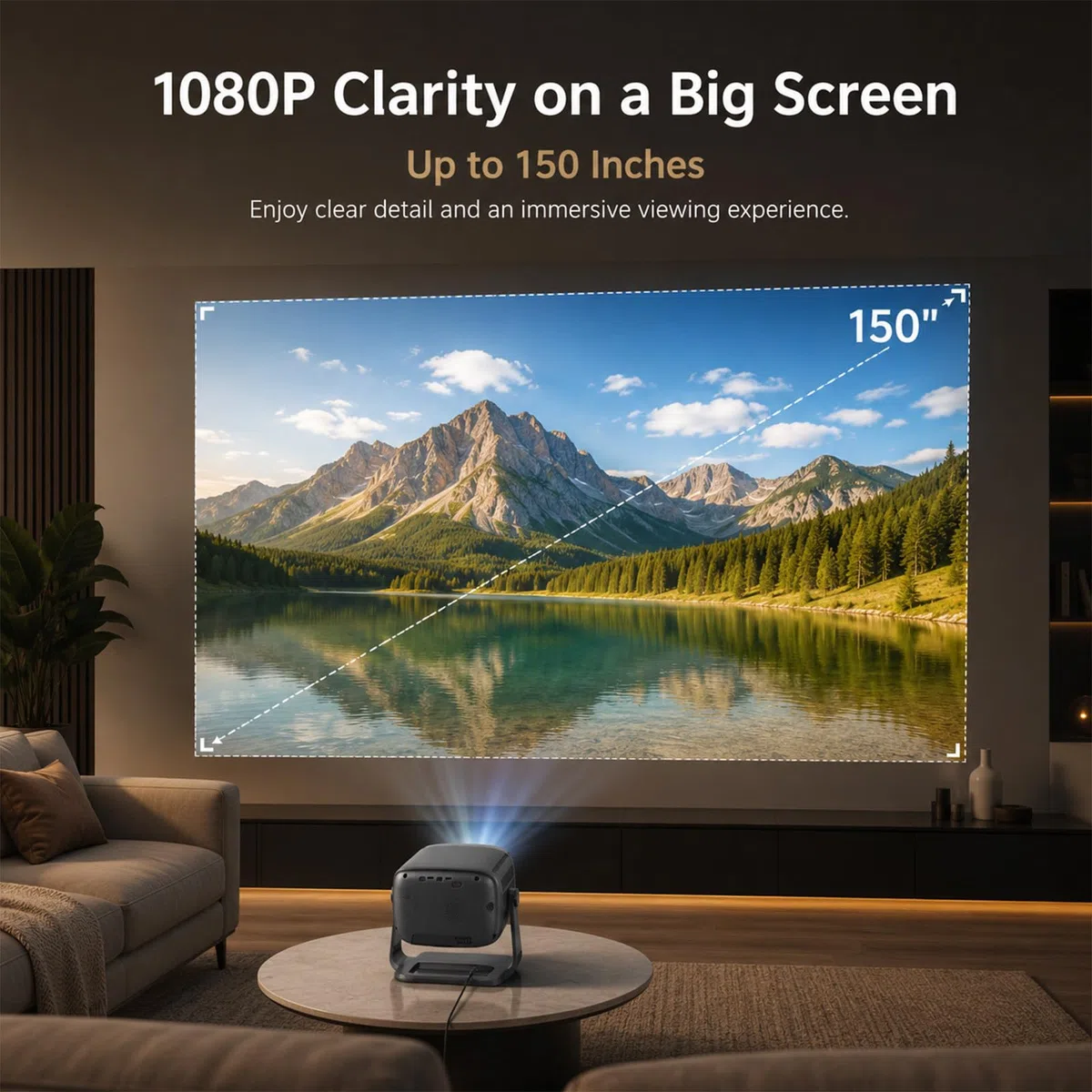 Projecteur intelligent pour plafond de chambre et utilisation extérieure