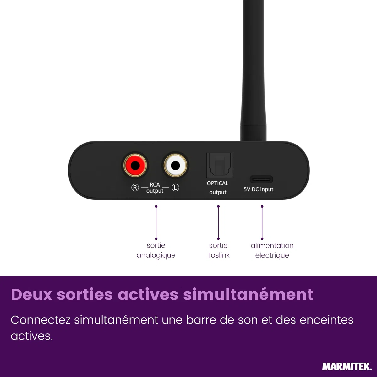 Marmitek Audio Anywhere 730 - Émetteur Audio sans Fil pour TV HDMI Arc
