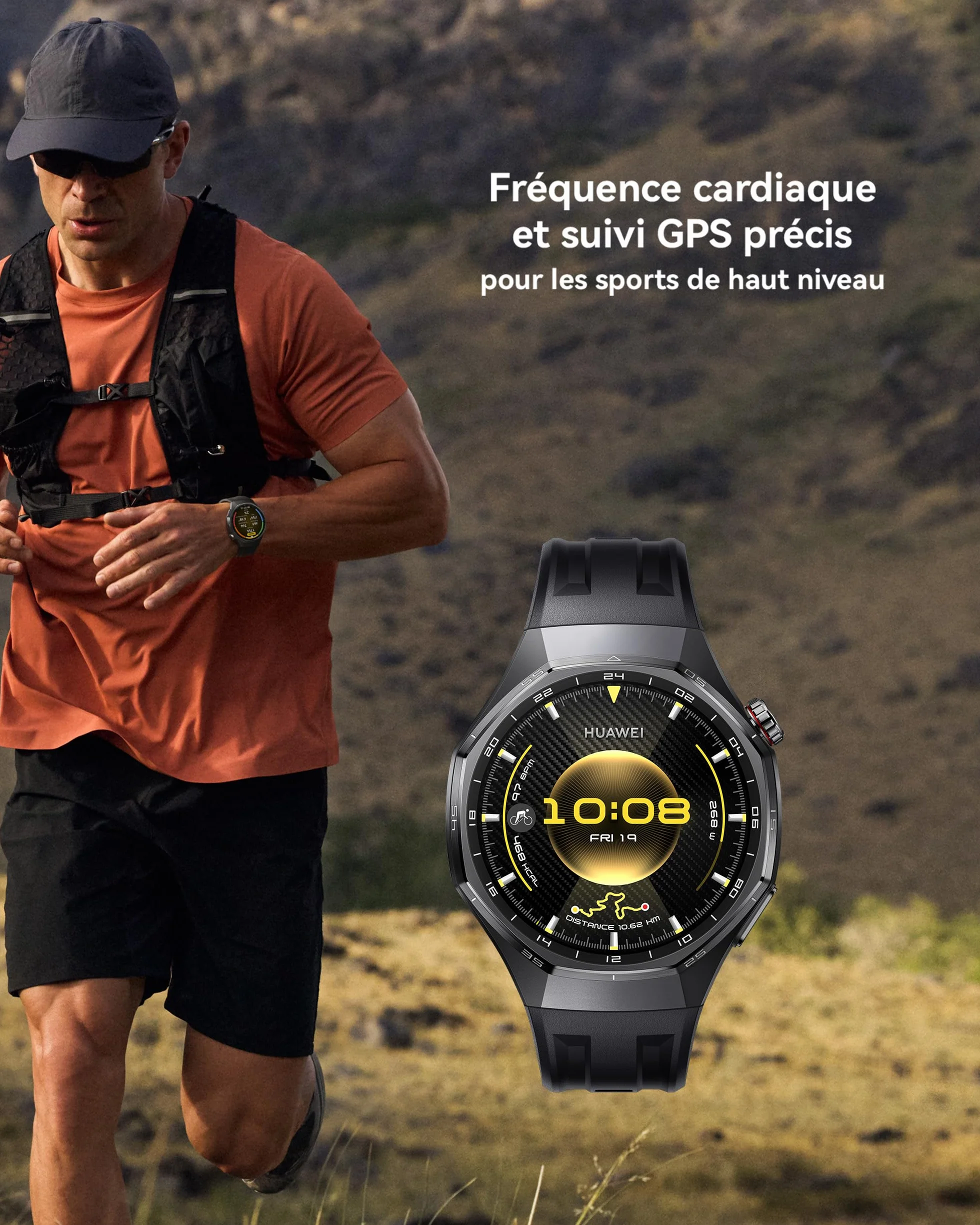 HUAWEI Watch GT6 Pro 46mm Montres connectées + Freebuds 6i Noir Écran AMOLED de 1,47 Pouce, Jusqu'à 21 Jours d'autonomie, Cyclisme de Niveau Professionnel, Compatible avec iOS et Android, Titanium