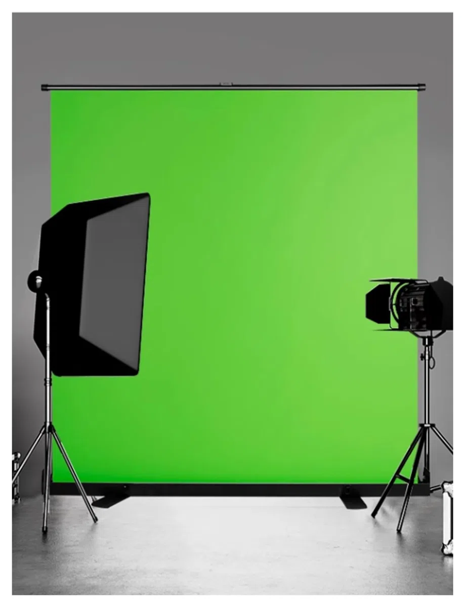 Fond photographique, Kit de toile de fond verte avec support for photographie, plusieurs tailles(150x200cm/59.06x78.74in)
