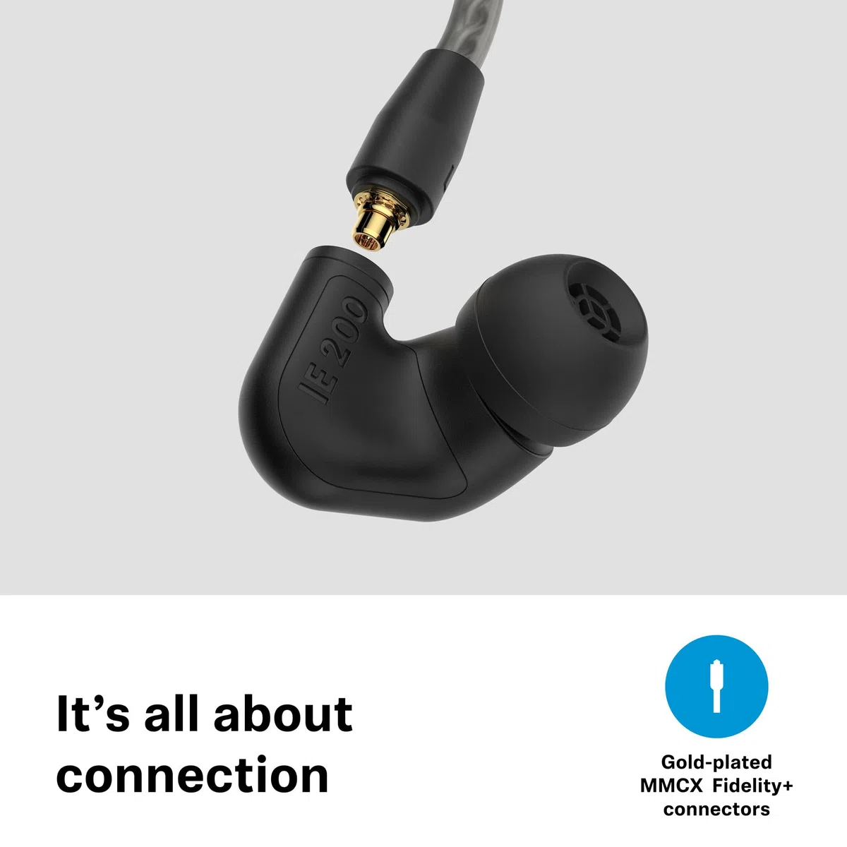 Sennheiser IE 200 - Écouteurs filaires stéréo Intra-Auriculaires pour audiophiles - Expérience Haute fidélité supérieure, clarté de Parole et Basses percutantes impeccables - Noir