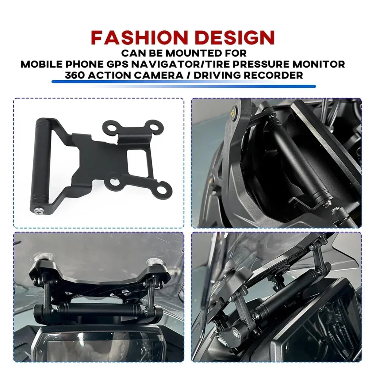 Support de Navigation Support téléphone Portable pour Voge DS525X 525DSX 2024 2025, Support Navigation GPS, Barre d'extension Support De Navigation GPS pour Moto(22mm Bar Support)