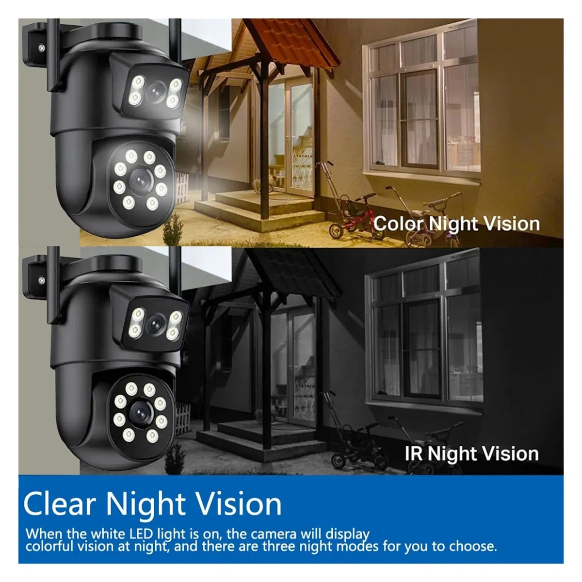 CCTV WiFi à Double Objectif 4K 8MP à Double écran