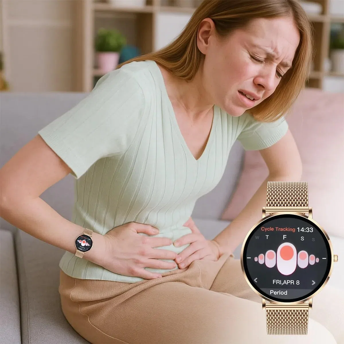 Meacode Smart Watches for Women(Or Rose)