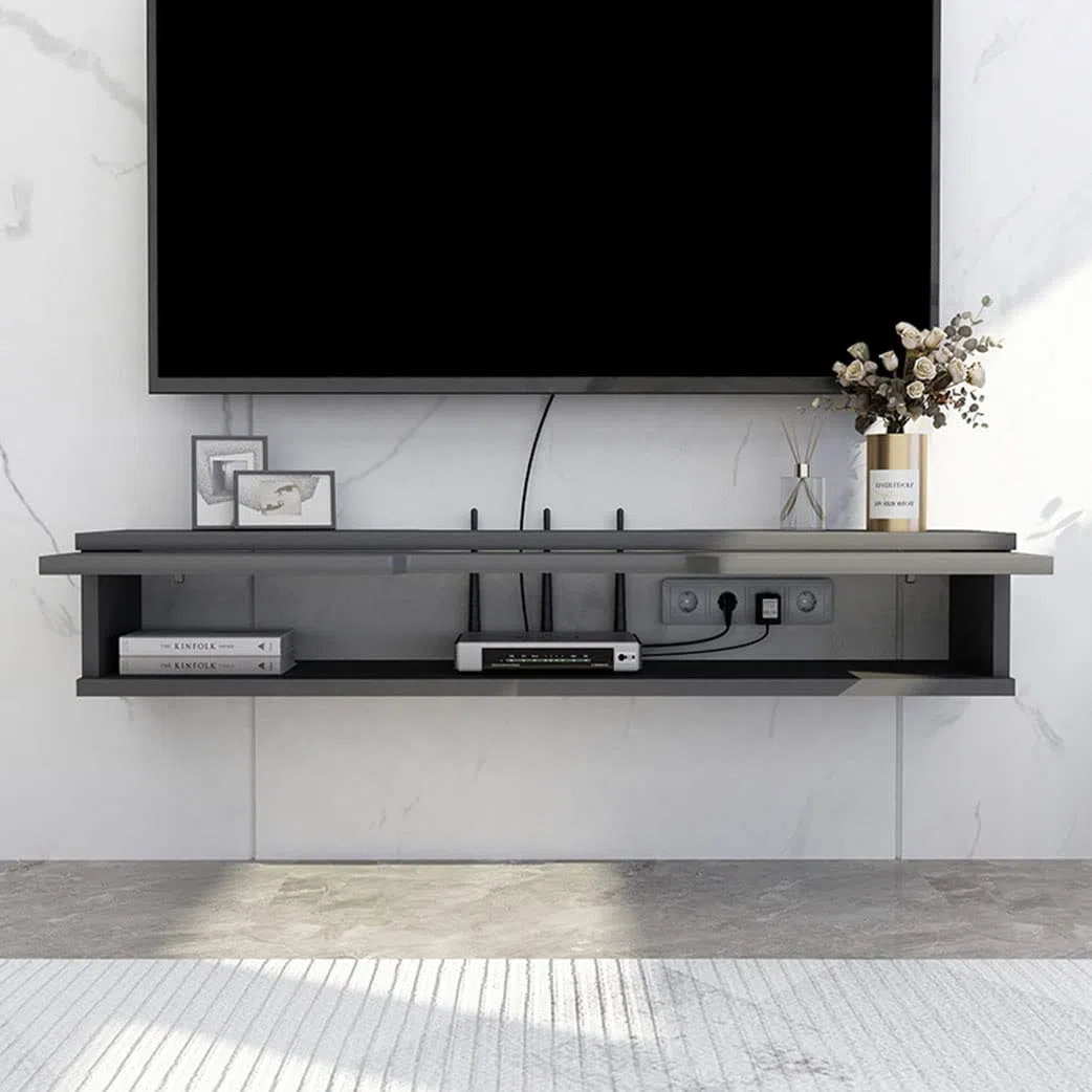 ZBZFGE Console multimédia Murale de 90 cm, Meuble TV Flottant, Centre de Divertissement, Armoire de Rangement élégante pour Salon, composant de Meuble TV Suspendu