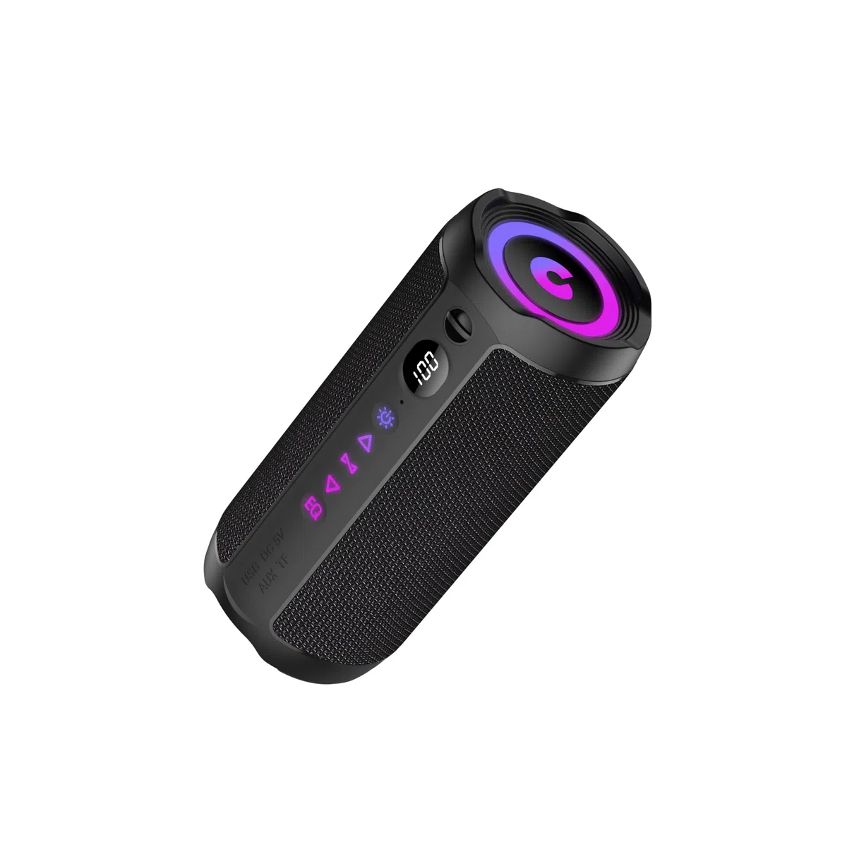 Enceinte Bluetooth Puissante 5.4 sans Fil avec Bass Puissantes, Haut-Parleur Portable 25W, LED Écran, Autonomie 25H,Son Surround à 360 degrés,Appairage TWS,AUX,TF Carte,pour l'extérieur/La Fête/Voyage