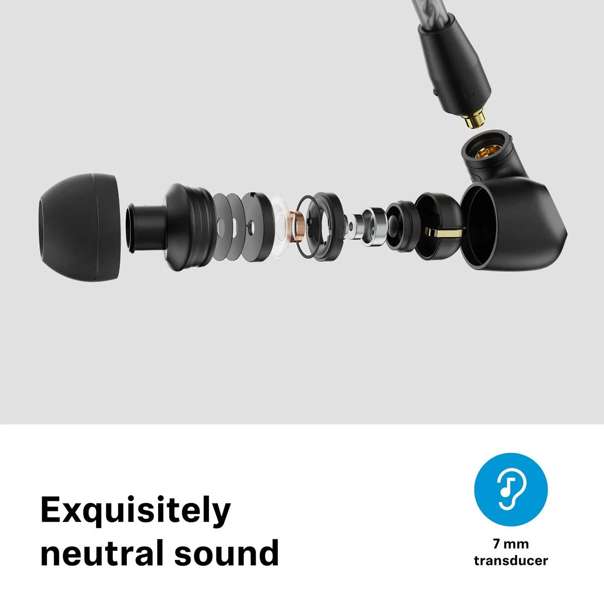 Sennheiser IE 200 - Écouteurs filaires stéréo Intra-Auriculaires pour audiophiles - Expérience Haute fidélité supérieure, clarté de Parole et Basses percutantes impeccables - Noir