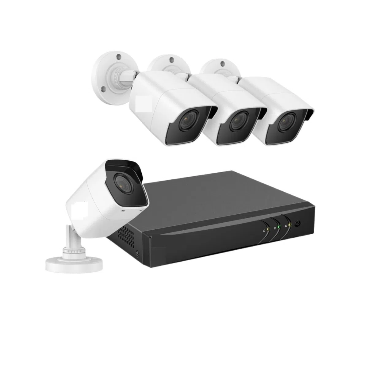 Kit Video Surveillance, Système de sécurité vidéo 8CH 5MP 5 en 1 H.265 + DVR avec 4 pièces 5MP Bullet Ooor, caméras de Surveillance résistantes aux intempéries, Kit de vidéosurveillance(1T)