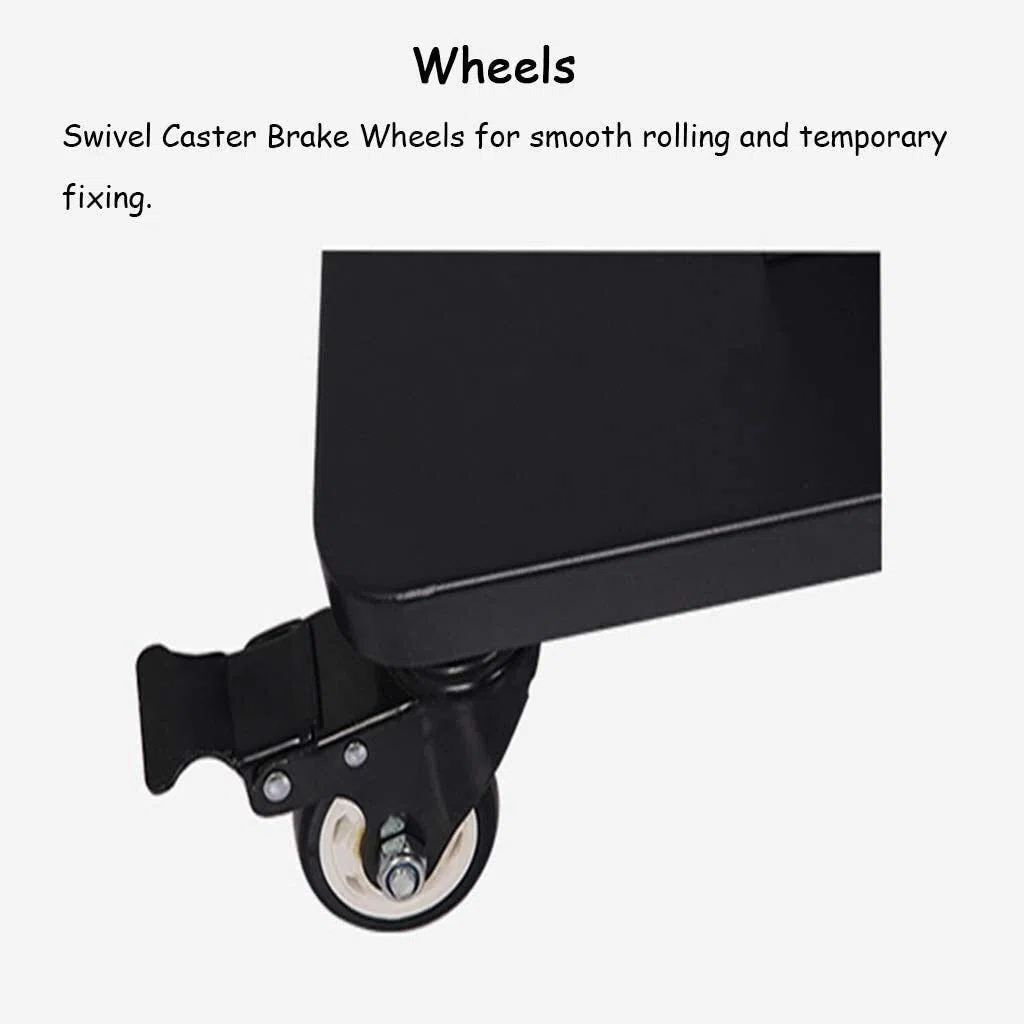 Meuble TV pour téléviseurs à écran Plat 55" 95" Meuble TV Roulant Noir avec 2 éères Roues verrouillablesMeuble TV Mobile pour Usage Domestique/Bureau