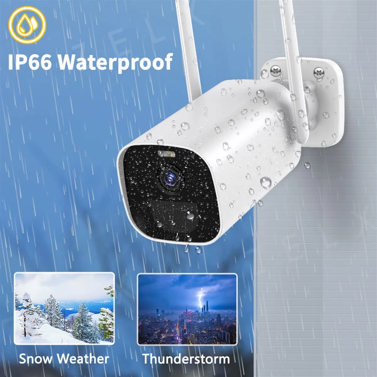 Caméra de sécurité, Caméra Balle extérieure Surveillance vidéo sans Fil CCTV Kits de système sécurité à Domicile construit dans Une Batterie Recharable 5200 mAh 3MP(4 Cams 64G Add NVR)