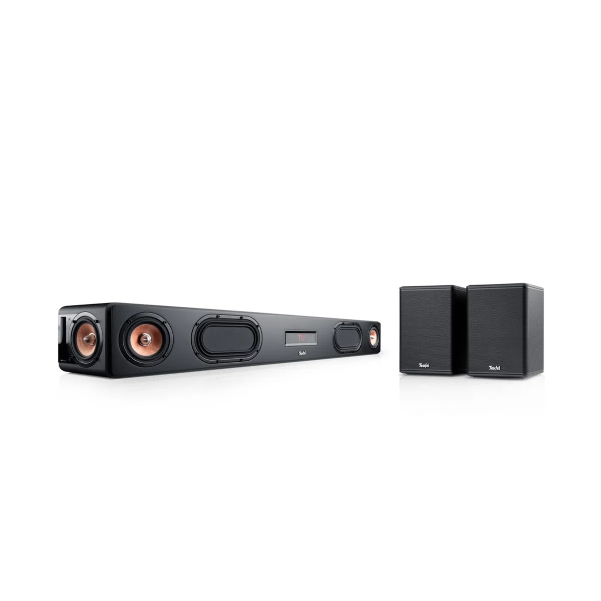 Teufel CINEBAR Ultima Surround 4.0 Kit barre de son Bluetooth avec aptX HDMI Surround Cinéma – Haut-parleur – Noir