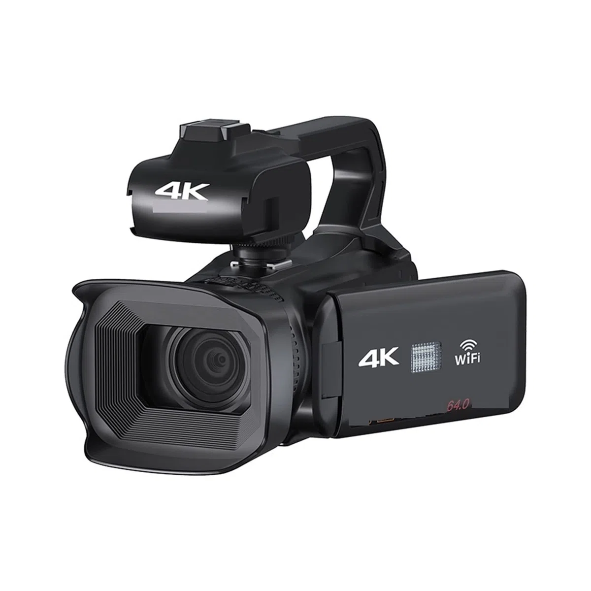 Caméscope caméra vidéo, Caméras vidéo numériques 64MP caméscope Vlog Professionnel Complet 4K Streaming Webcam Mise Point Automatique enregistreur Photographie(32G SD Card)