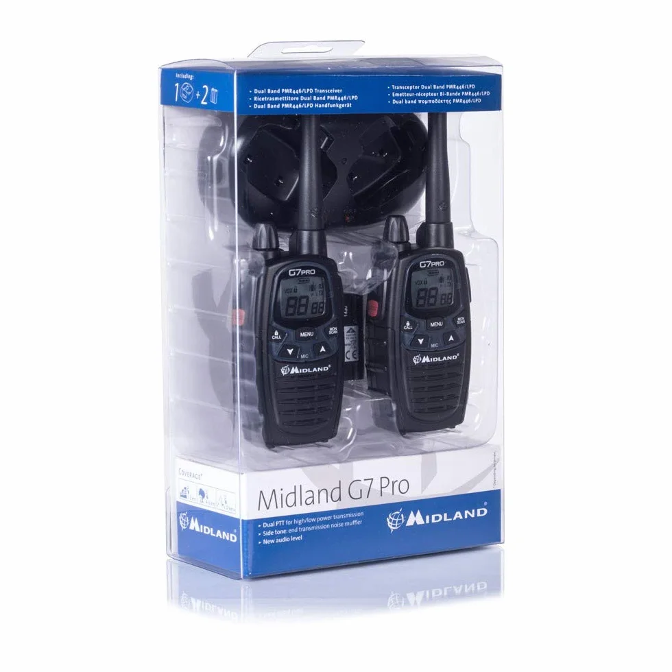 Midland C1090-G7 Pro Talkie Walkie Noir
