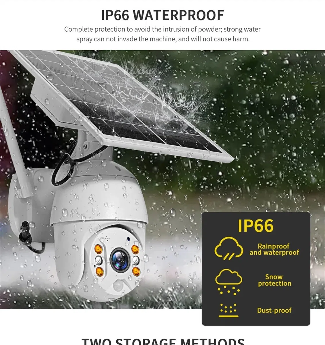 Caméra de sécurité, Caméra IP Solaire 4G extérieure sans Fil 1080P Batterie Rechargeable CCTV sécurité Surveillance à Domicile caméra PTZ(4G Version Camera)