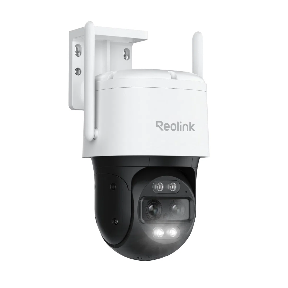 Reolink Caméra de sécurité extérieure PTZ 4K double objectif, WiFi 6 2,4/5 GHz, suivi humain/véhicule/animal, zoom hybride 6x, vision nocturne couleur, TrackMix WiFi (Reconditionné)