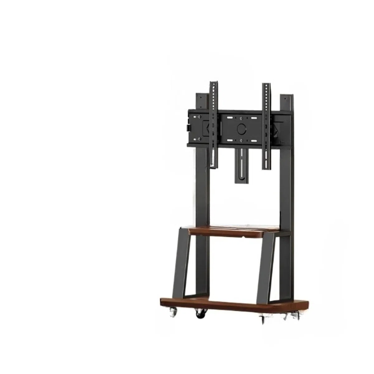 Support TV Mobile avec roulettes pour téléviseurs de 32 à 75 Pouces, Hauteur réglable, Support de Sol Portable avec éère, Compatible VESA Max 600 x 400 mm (Noir)